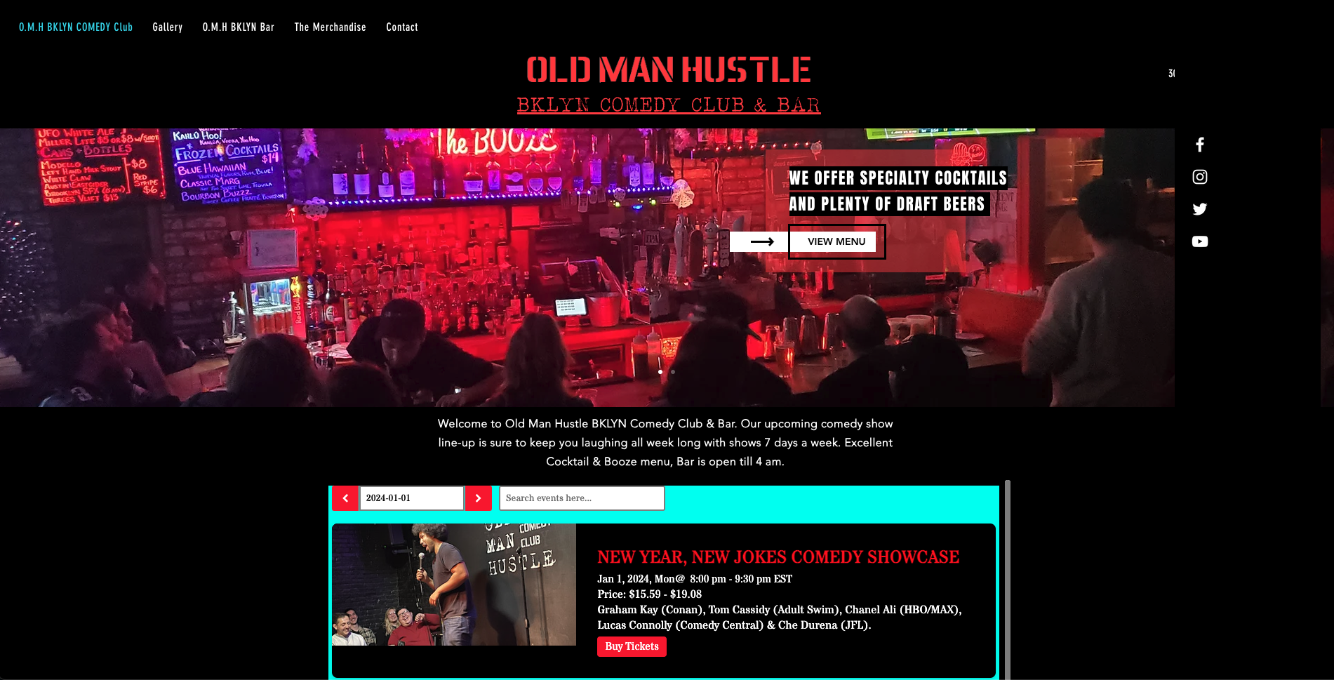 Old man hustle comedy club